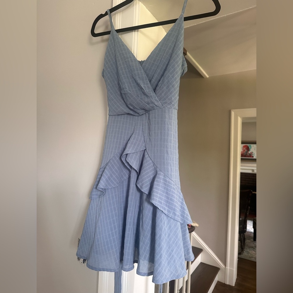 Altar'd State Blue and White Spaghetti Strap Sundress